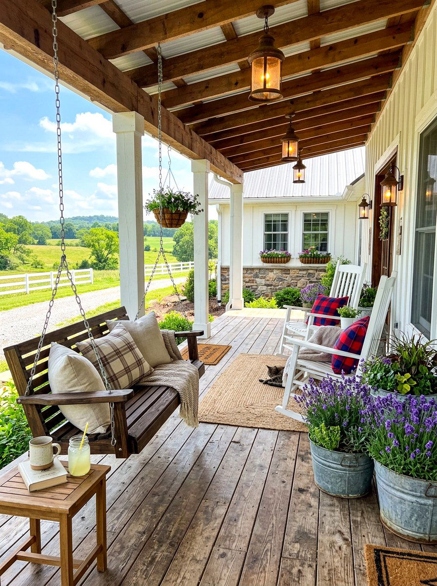 Farmhouse Veranda - 30 veranda decorating ideas