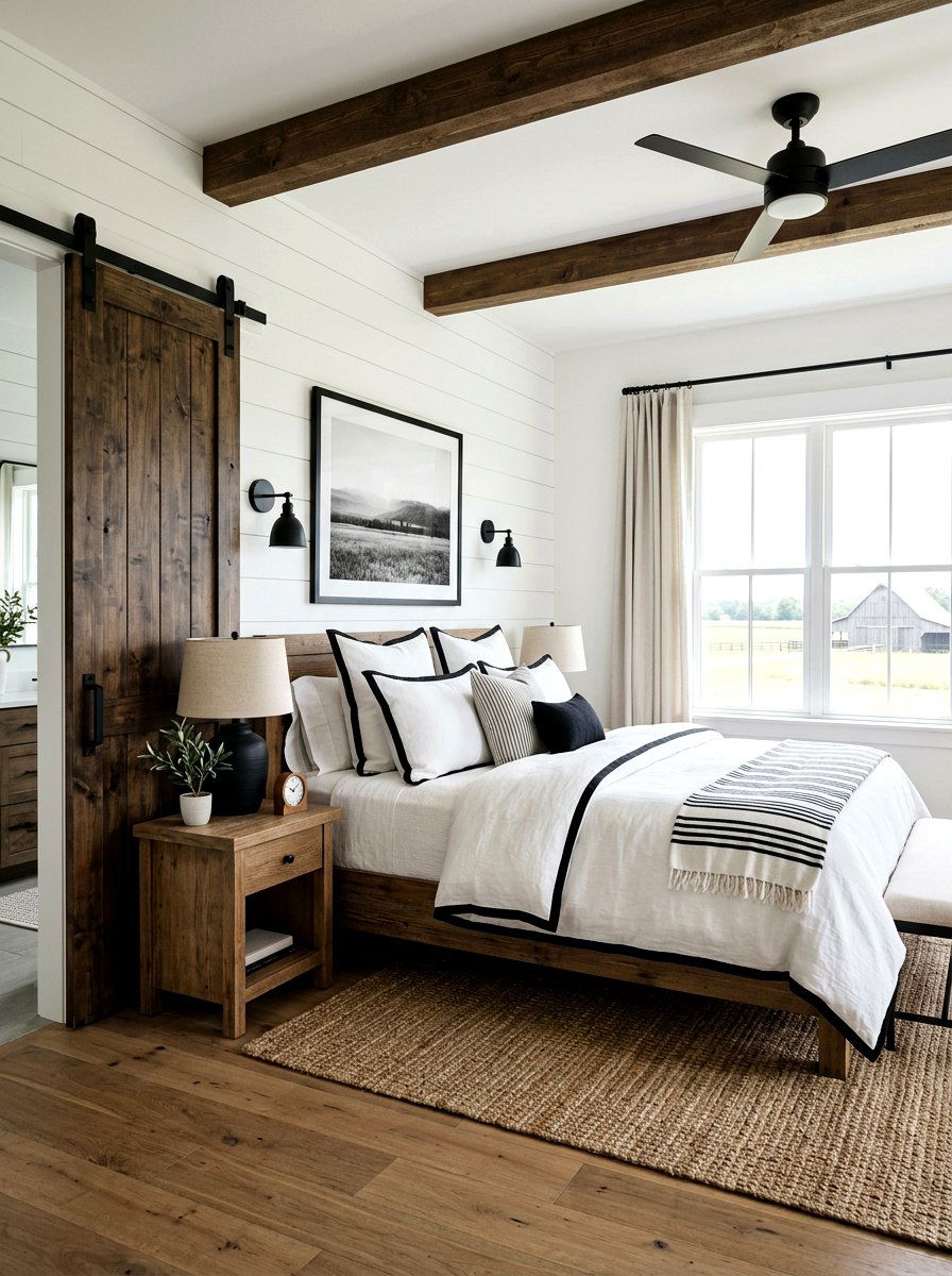 Farmhouse White Piped Bedding - 30 piped bedding ideas