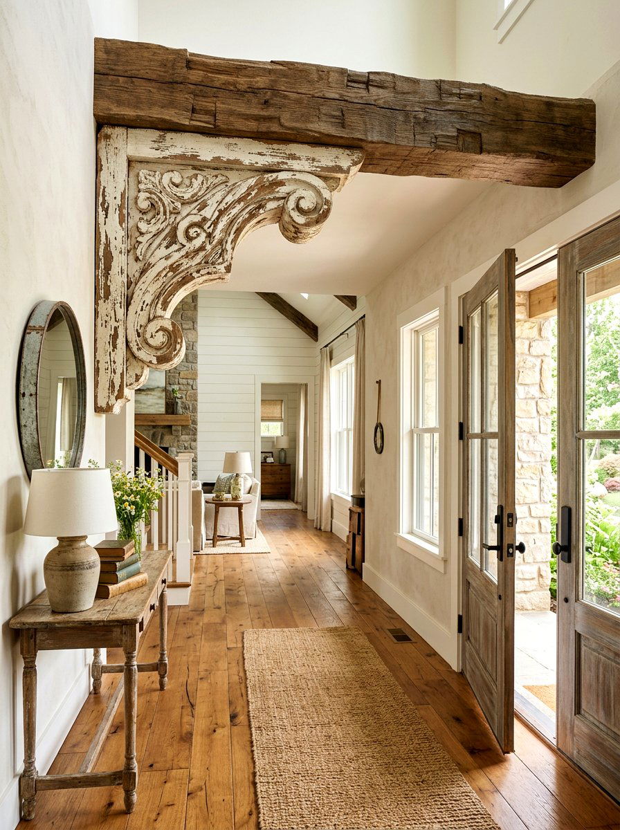 Farmhouse Wood Corbel - 30 decorative corbel ideas