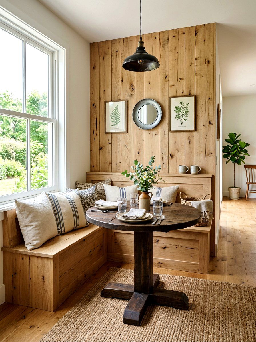 Farmhouse Wood Wall - 30 half wall paneling ideas