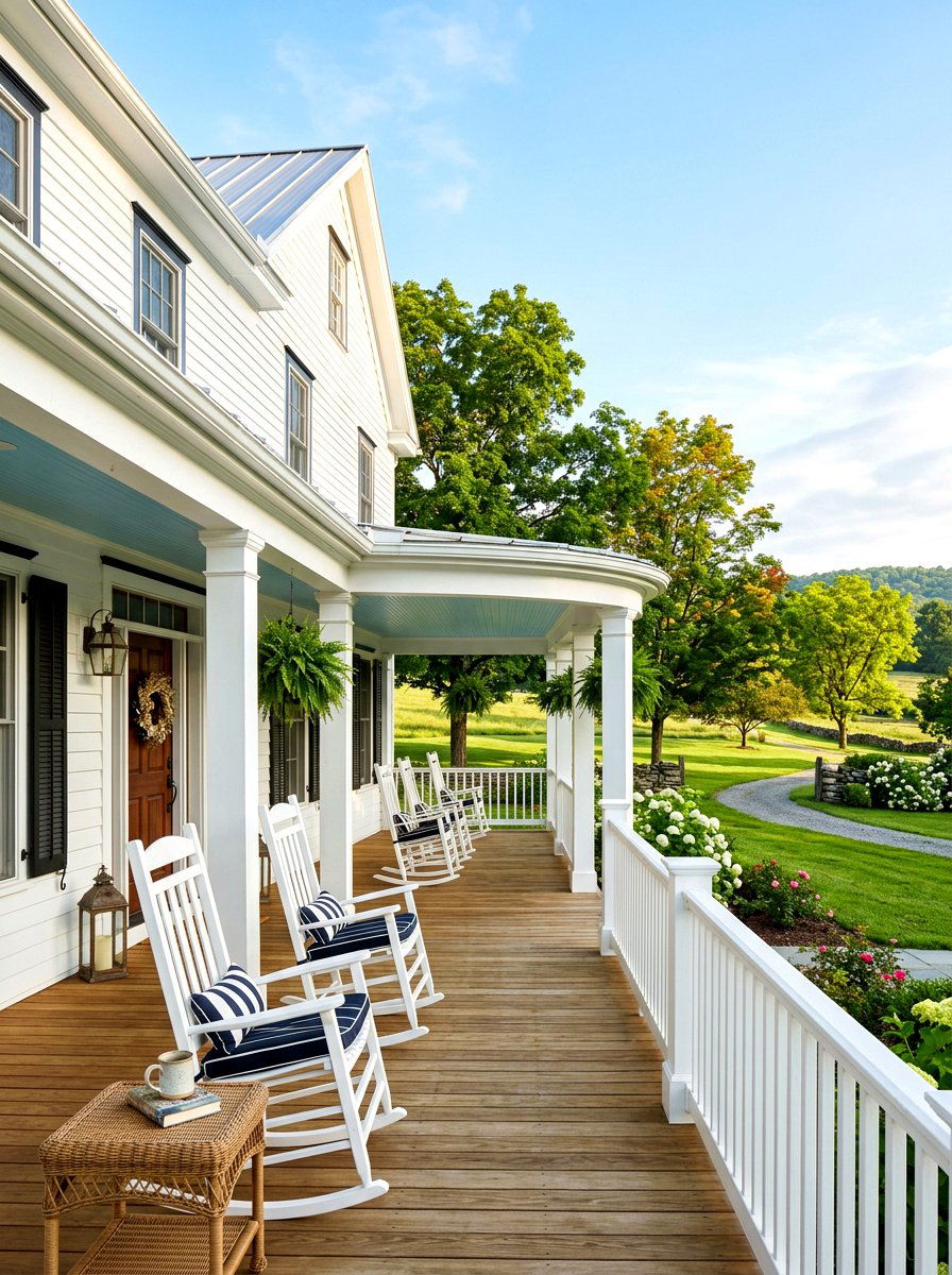 Farmhouse Wrap Around - 30 covered patio ideas