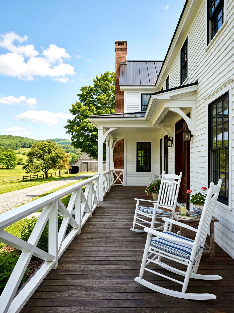 Farmhouse X Brace Railing - 30 outdoor stair railing ideas