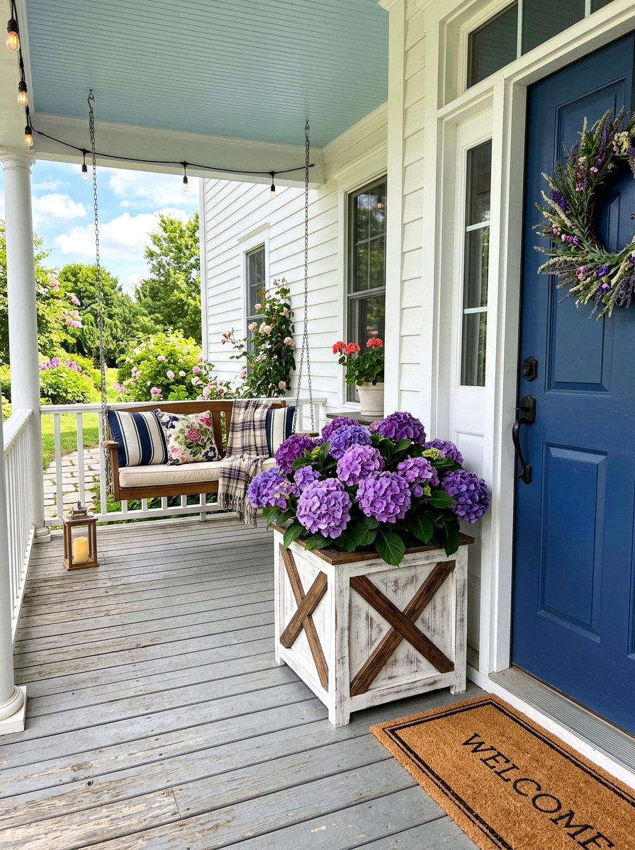 Farmhouse X Wood Planter - 30 wooden planter ideas