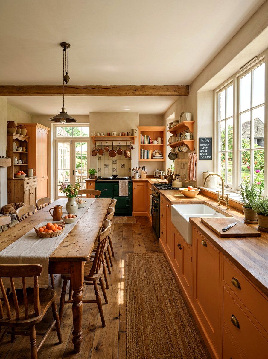 Farmhouse apricot kitchen - 30 apricot kitchen ideas