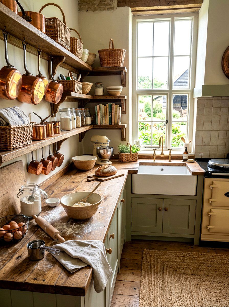 Farmhouse baking station - 30 baking corner ideas