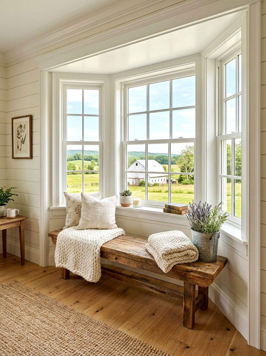 Farmhouse bay window - 30 bay window ideas