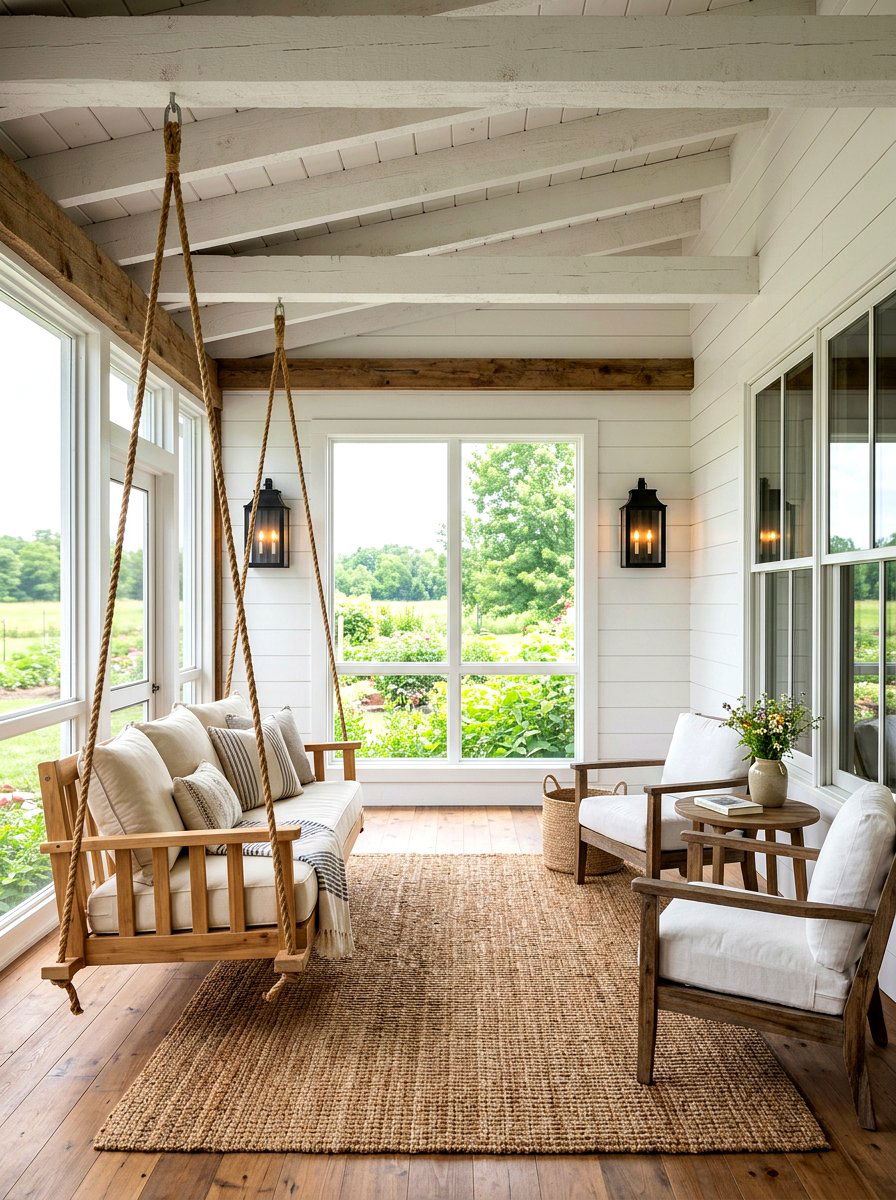 Farmhouse enclosed porch - 30 enclosed porch ideas
