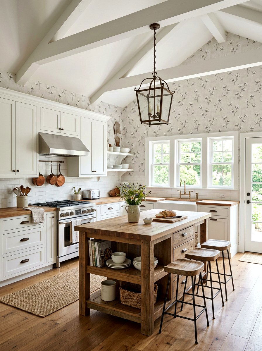 Farmhouse floral kitchen wallpaper - 30 floral kitchen wallpaper ideas
