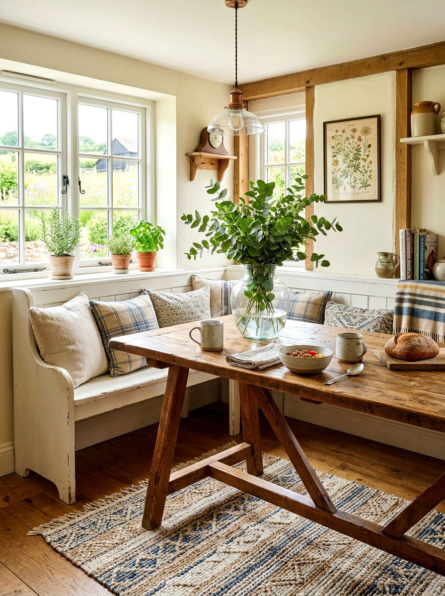 Farmhouse kitchen nook - 30 corner breakfast nook ideas