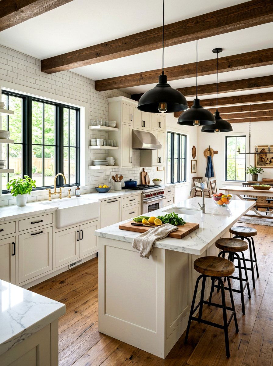 Farmhouse kitchen quartz - 30 quartz kitchen ideas
