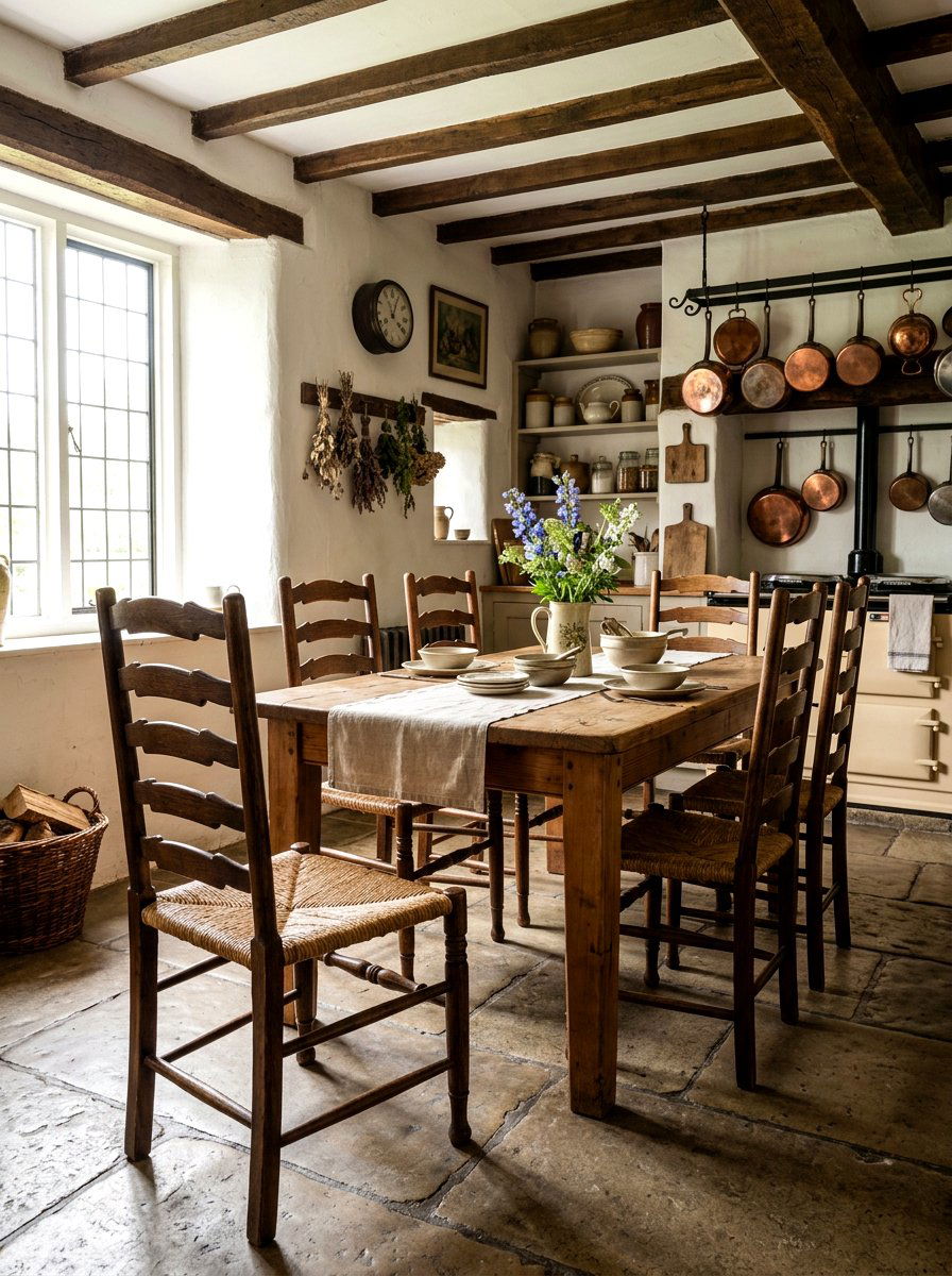 Farmhouse ladder back cane chairs - 30 cane dining chair ideas