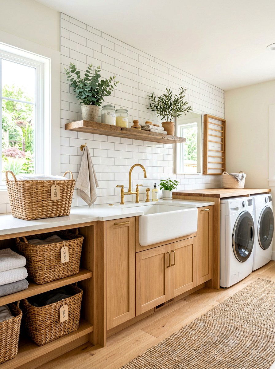 Farmhouse laundry room sink cabinet - 30 utility sink cabinet ideas