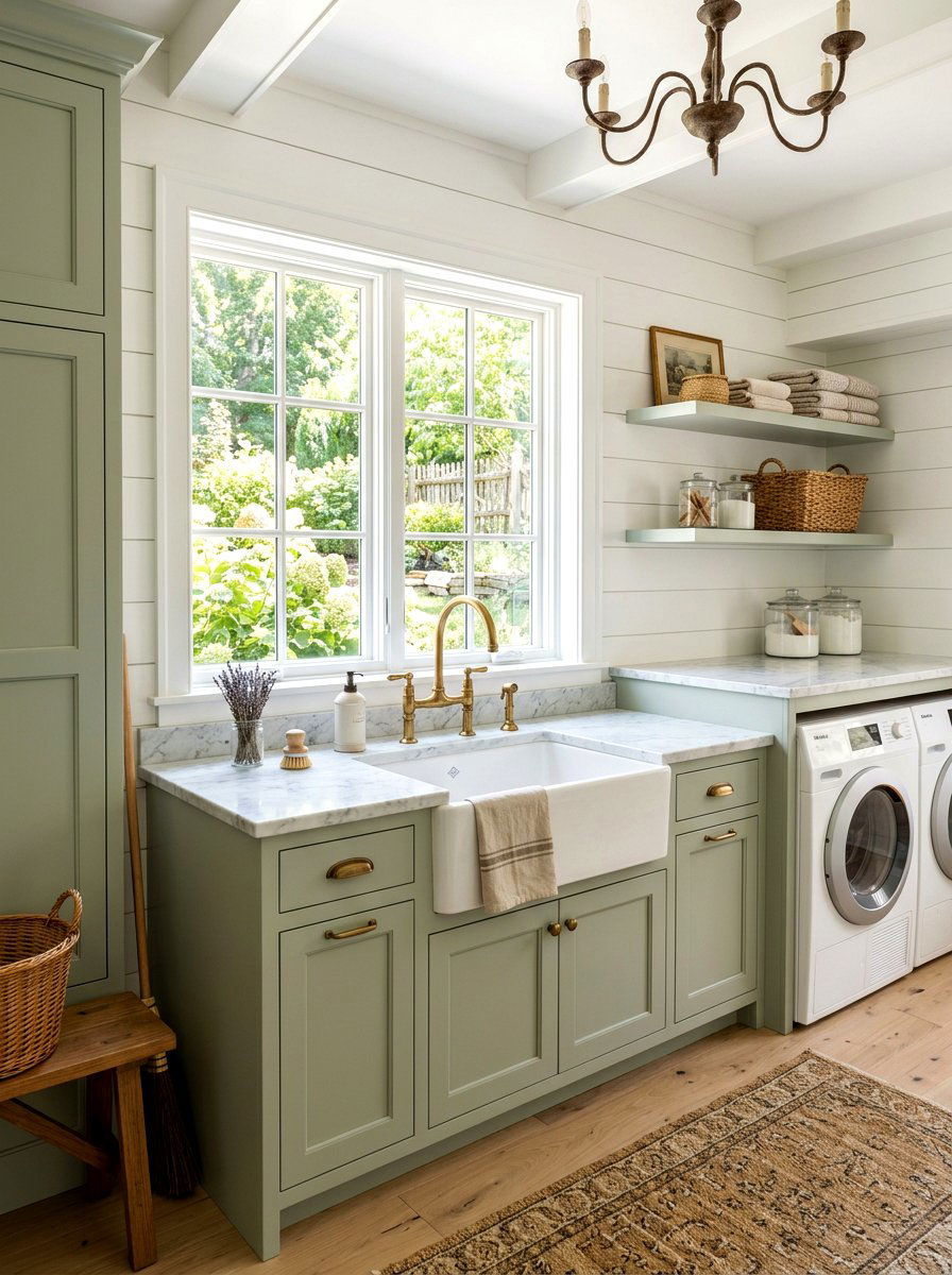Farmhouse laundry sink - 30 laundry room ideas