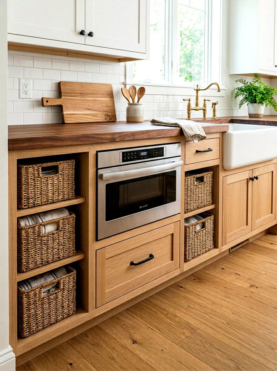 Farmhouse lower cabinet - 30 drawer microwave ideas