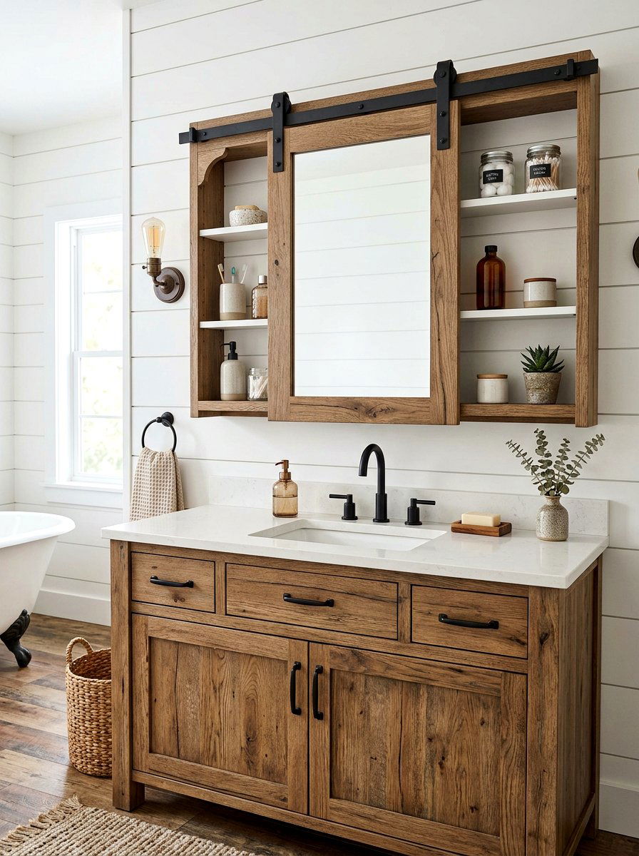 Farmhouse medicine cabinet - 30 medicine cabinet ideas
