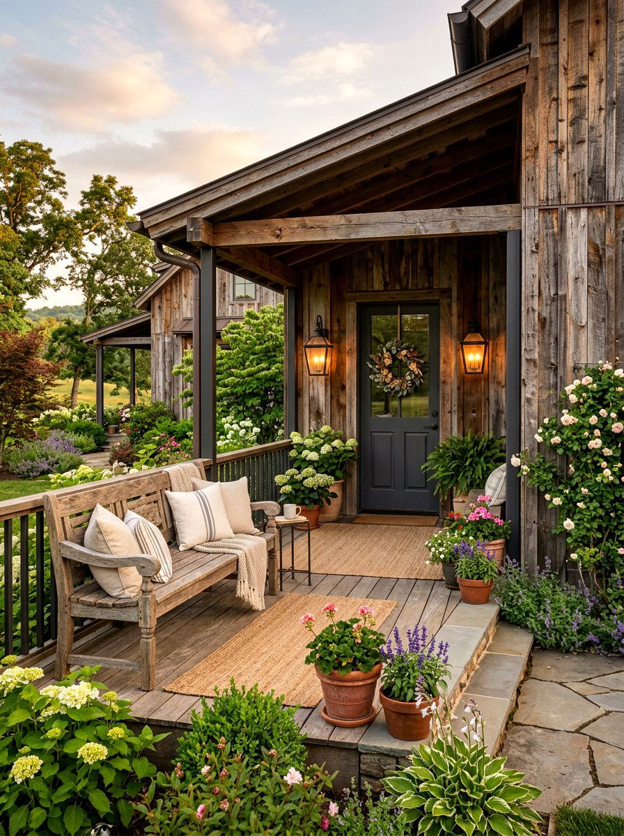 Farmhouse porch - 30 cozy evening porch ideas