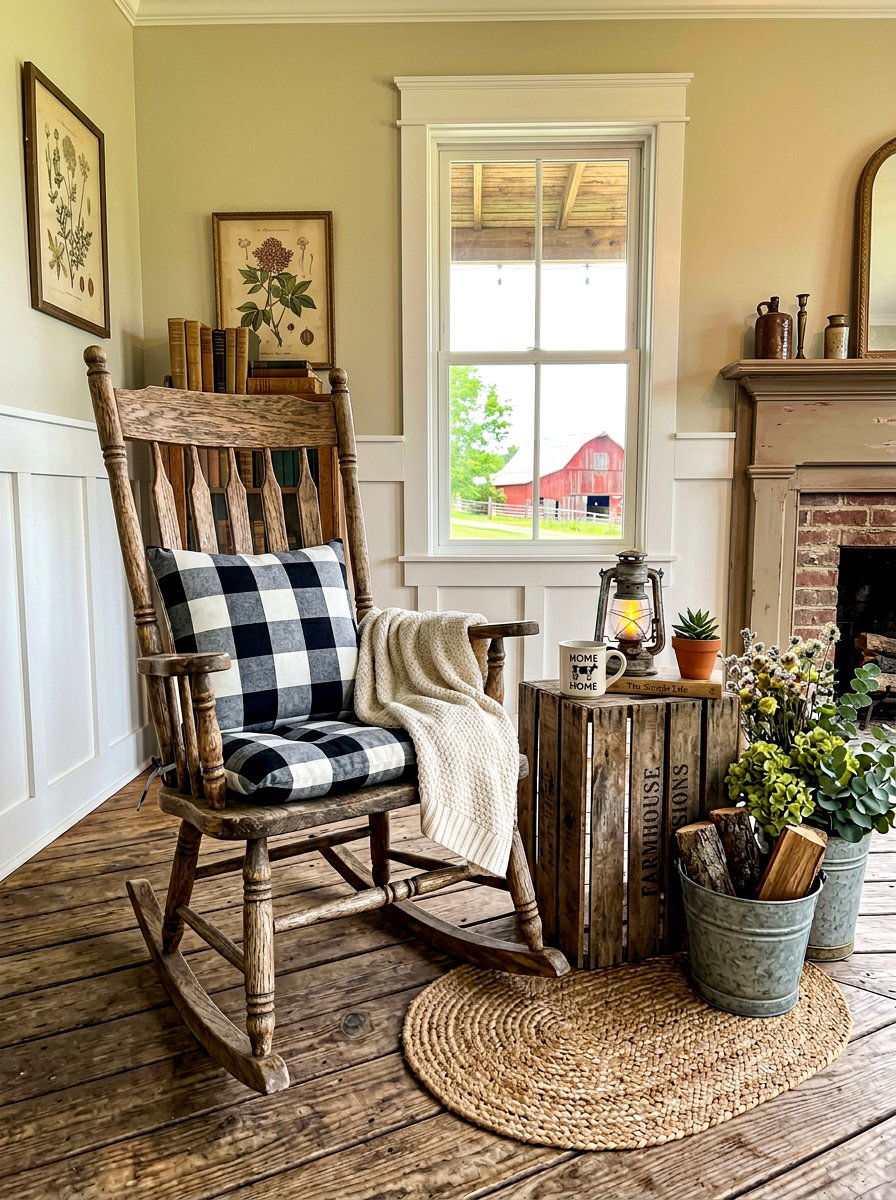 Farmhouse rocking chair setup - 30 porch rocking chair styling ideas