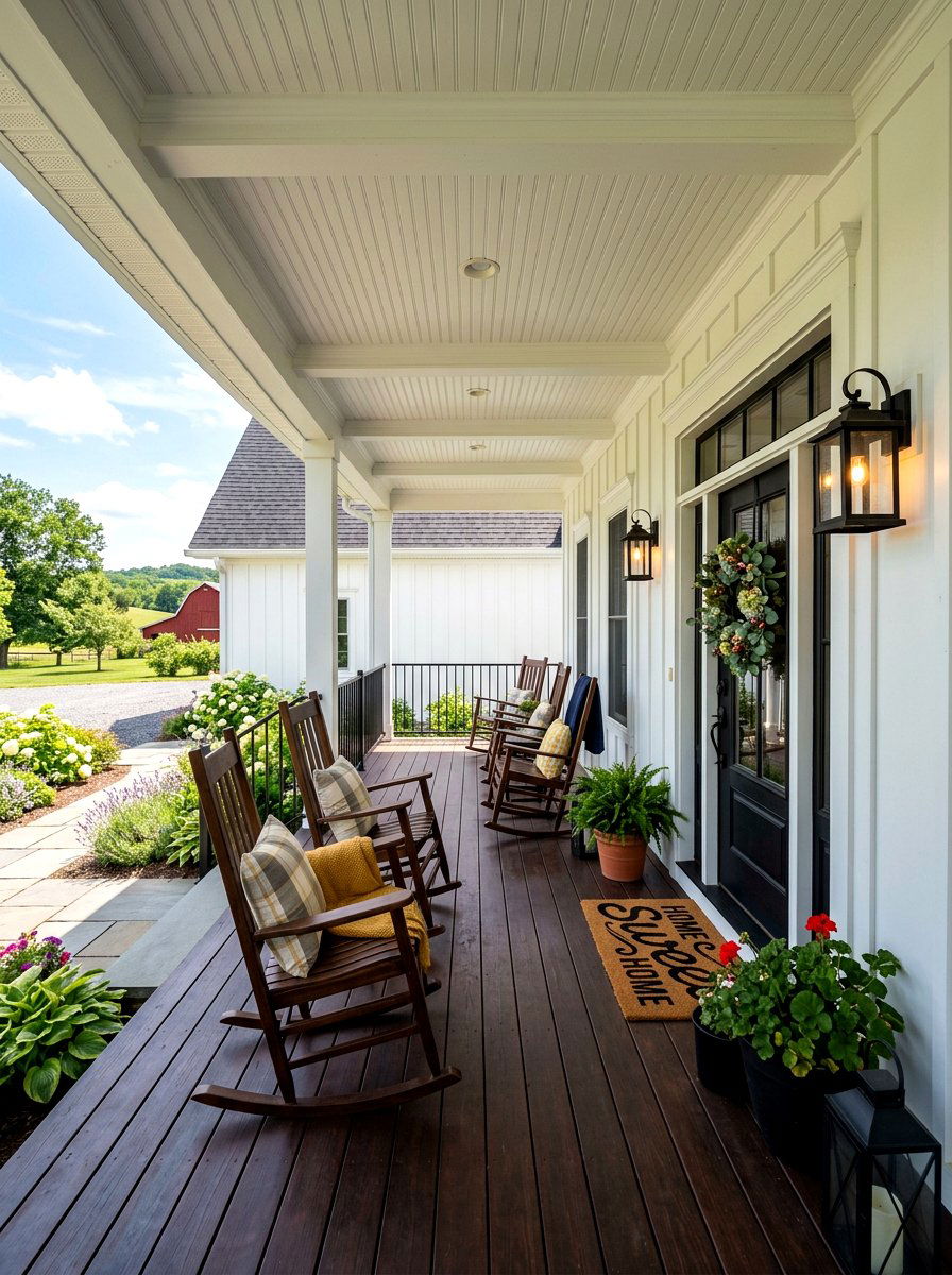 Farmhouse style porch - 30 lake house porch ideas