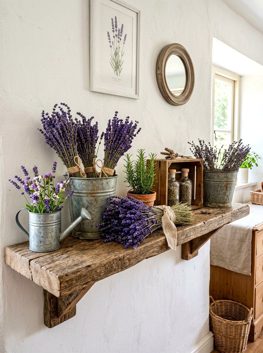 Farmhouse summer shelf - 30 summer shelf decor ideas