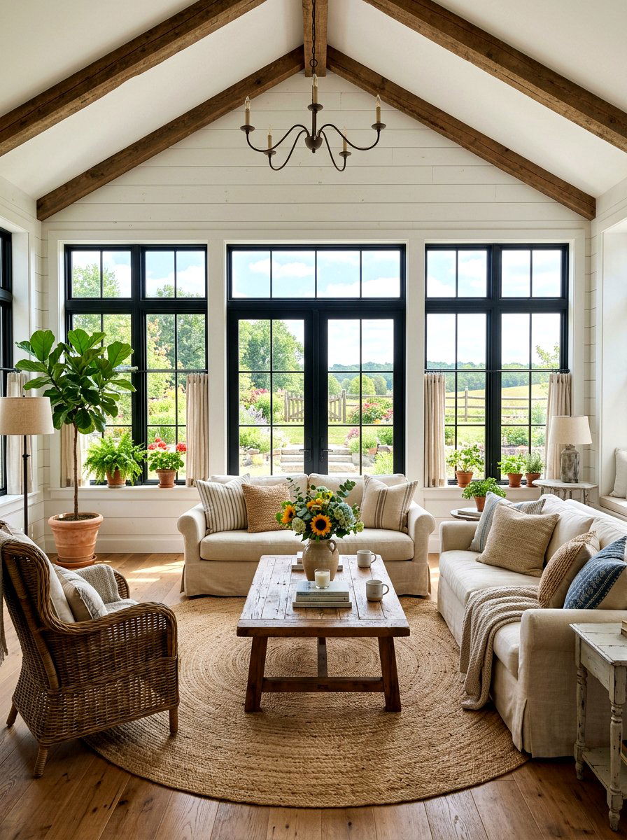 Farmhouse sunroom design - 30 four season room ideas