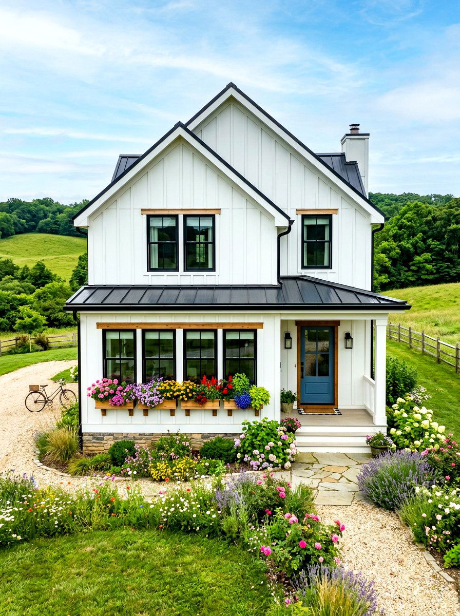 Farmhouse window trim - 30 outdoor window trim ideas