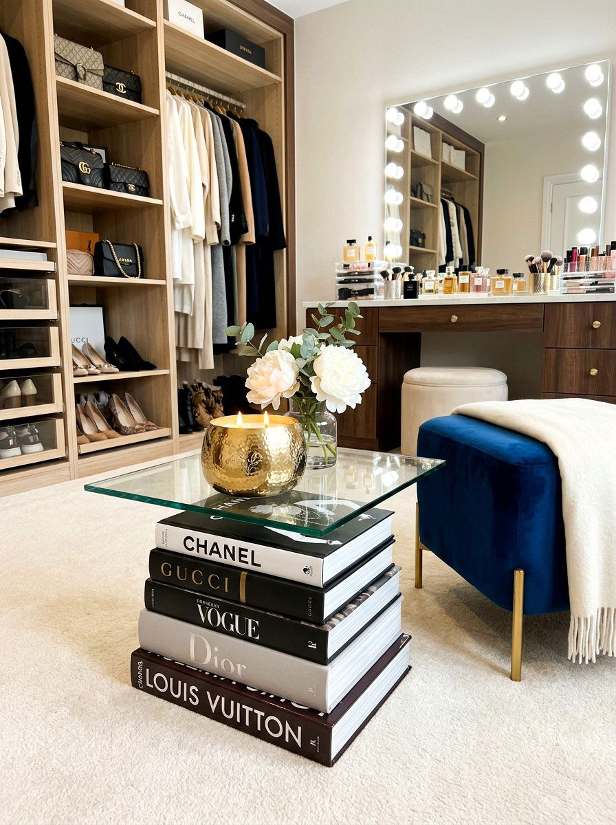 Fashion Coffee Table Book Base - 30 stacked book table ideas