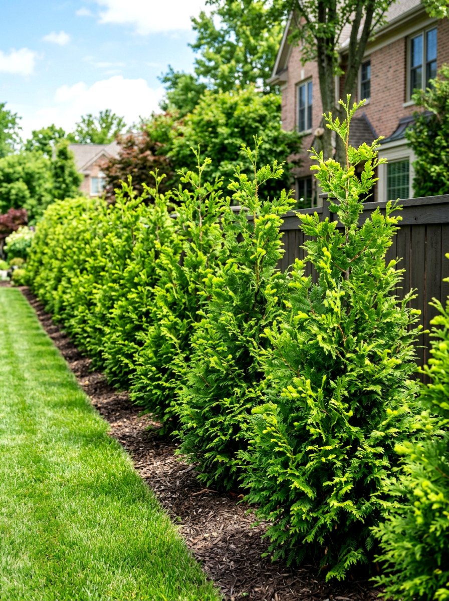 Fast Growing Arborvitae - 30 arborvitae privacy ideas