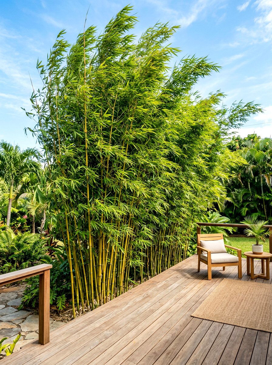 Fast Growing Bamboo - 30 hedge privacy ideas