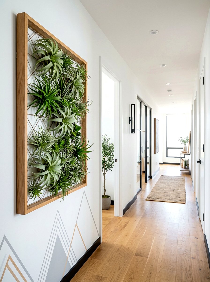 Faux Air Plant Wall Frame - 30 faux plant decor ideas