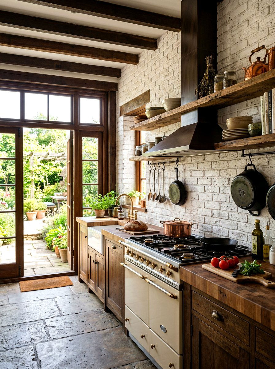 Faux Brick Wall Panel - 30 temporary backsplash ideas