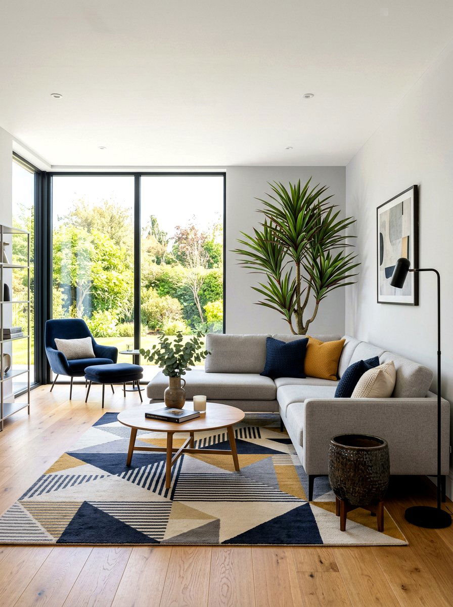Faux Dracaena Living Room Accent - 30 faux plant decor ideas