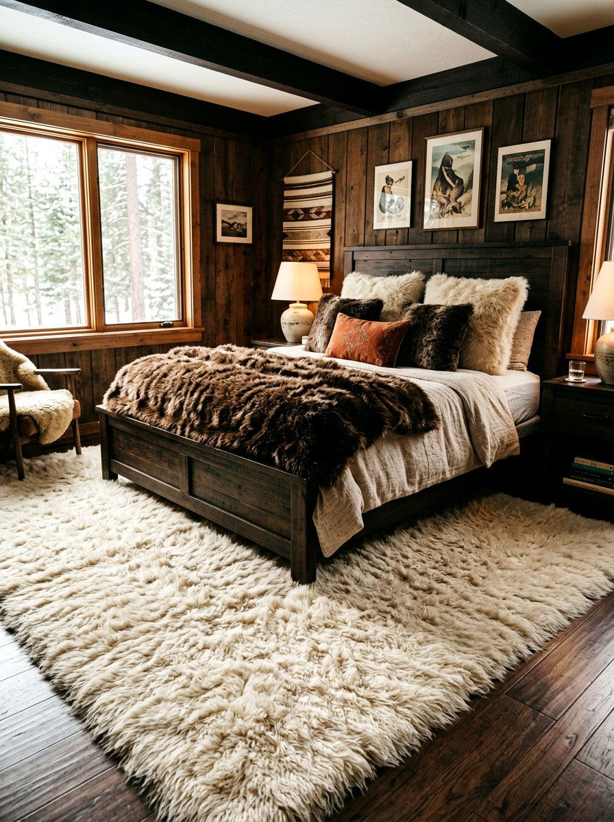 Faux Fur Bedroom - 30 seventies bedroom ideas