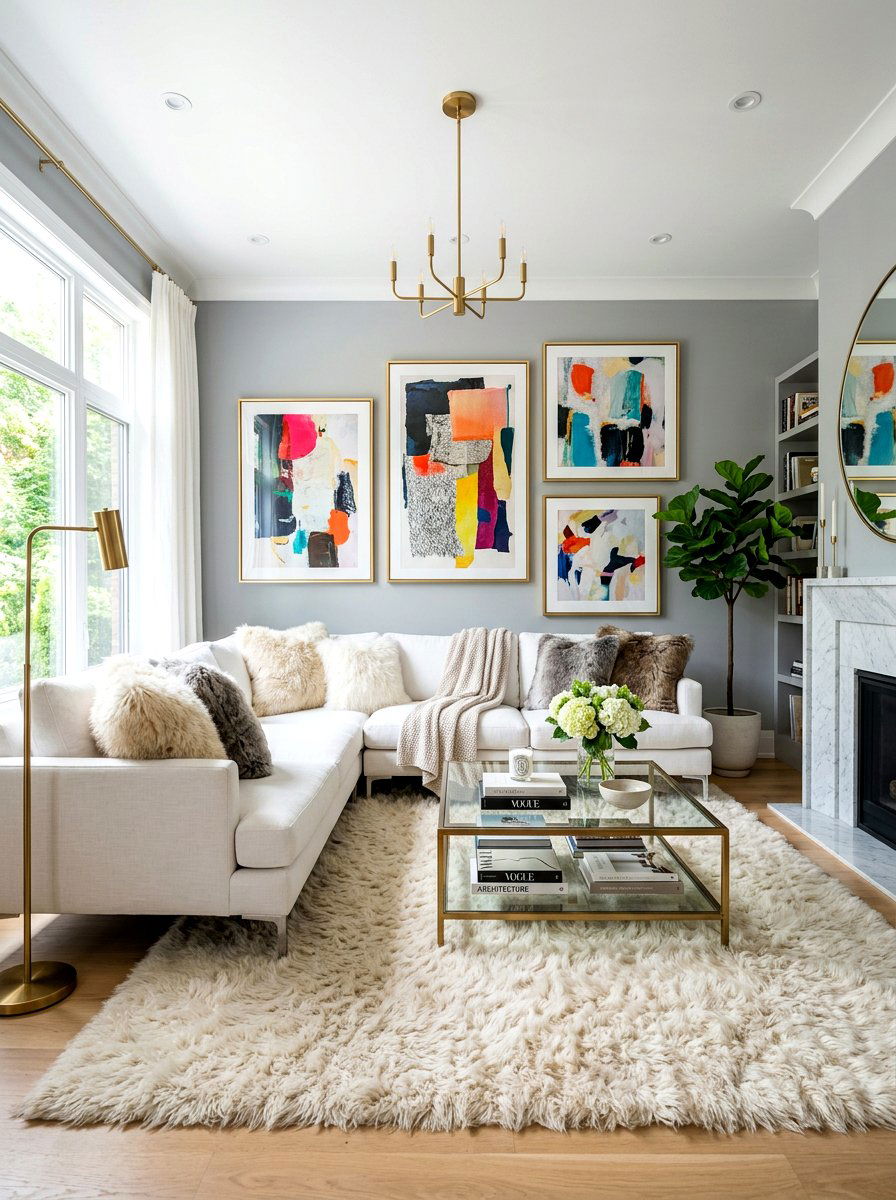 Faux Fur Living Room - 30 winter living room styling ideas
