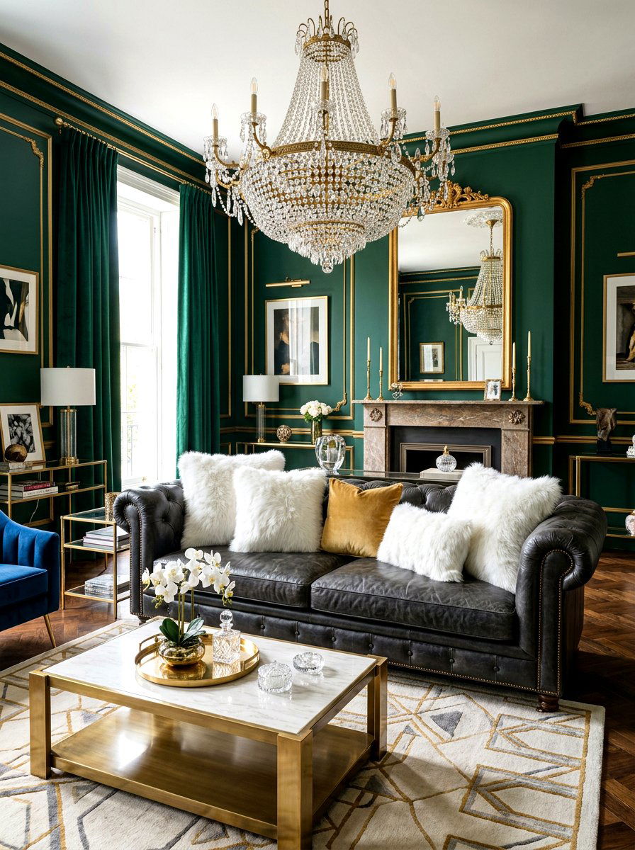 Faux Fur Pillow - 30 layered texture living room ideas