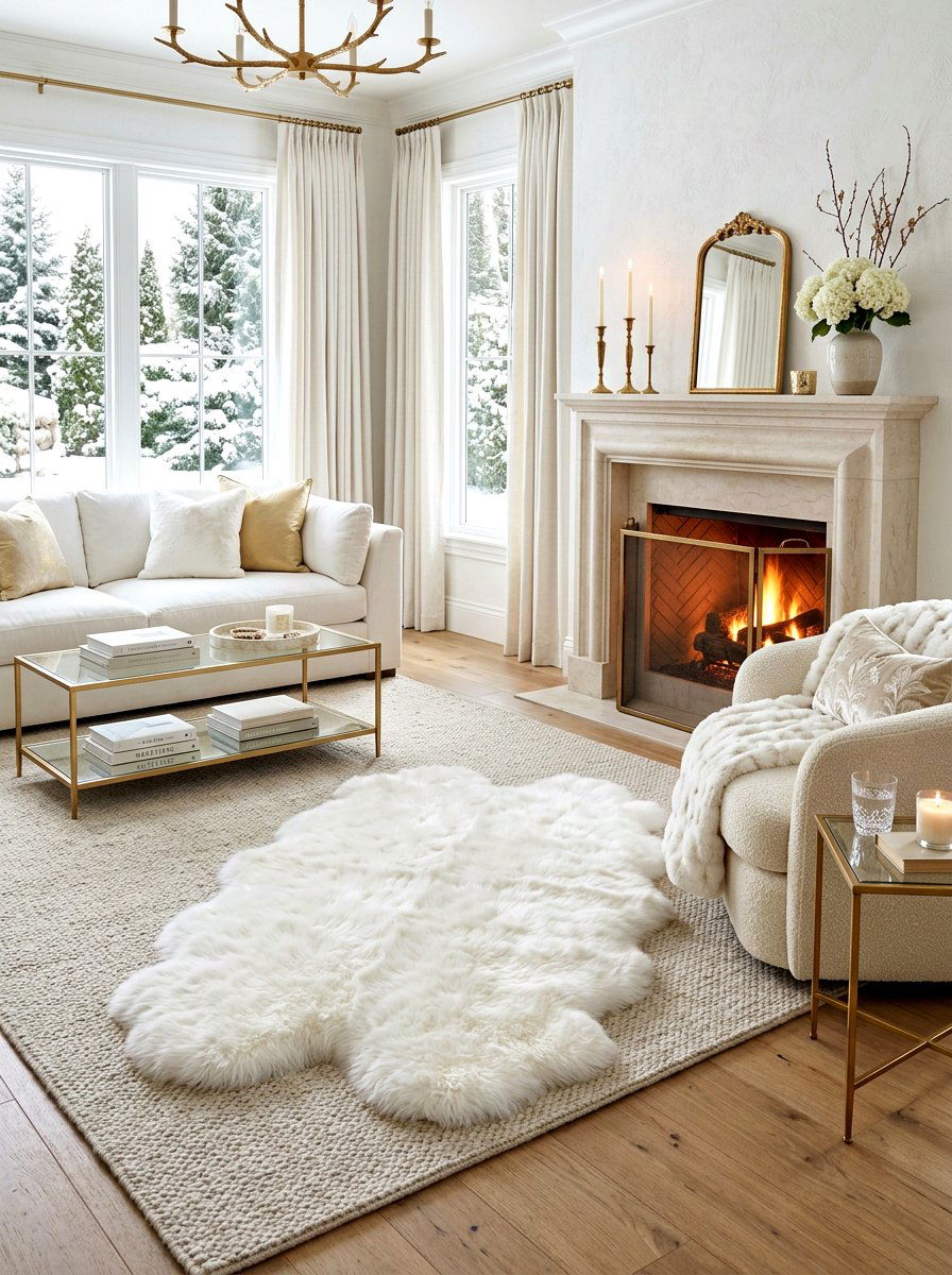Faux Fur Rug Living Room - 30 living room rug ideas