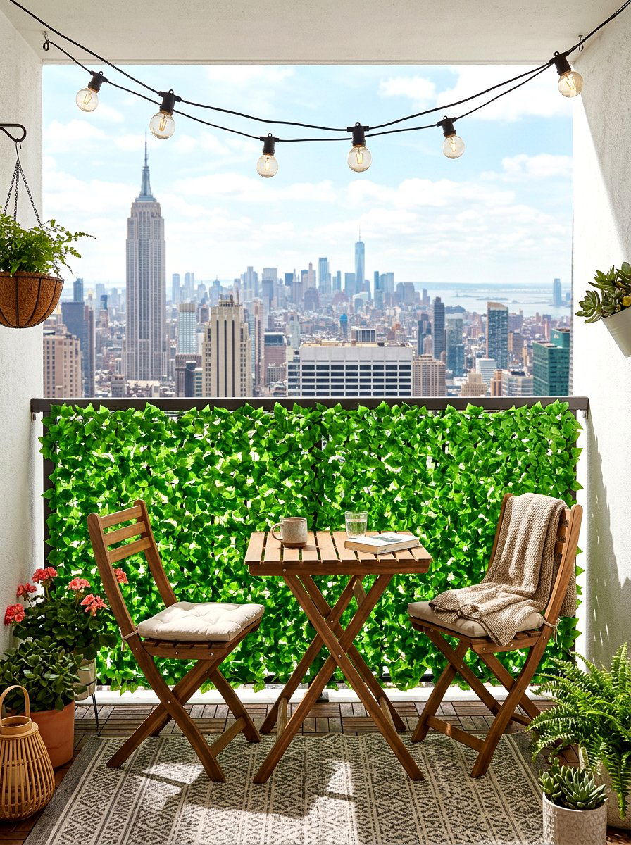 Faux Ivy Privacy Fence - 30 decorative privacy screen ideas
