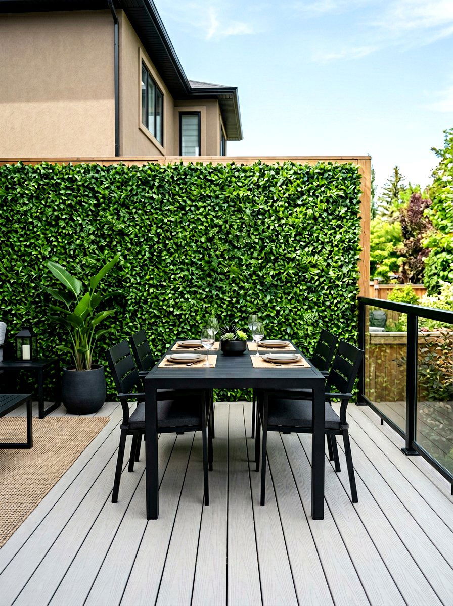 Faux Ivy Privacy Wall - 30 deck privacy wall ideas