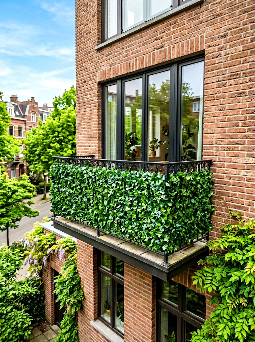 Faux Ivy Privacy - 30 Juliet balcony decor ideas