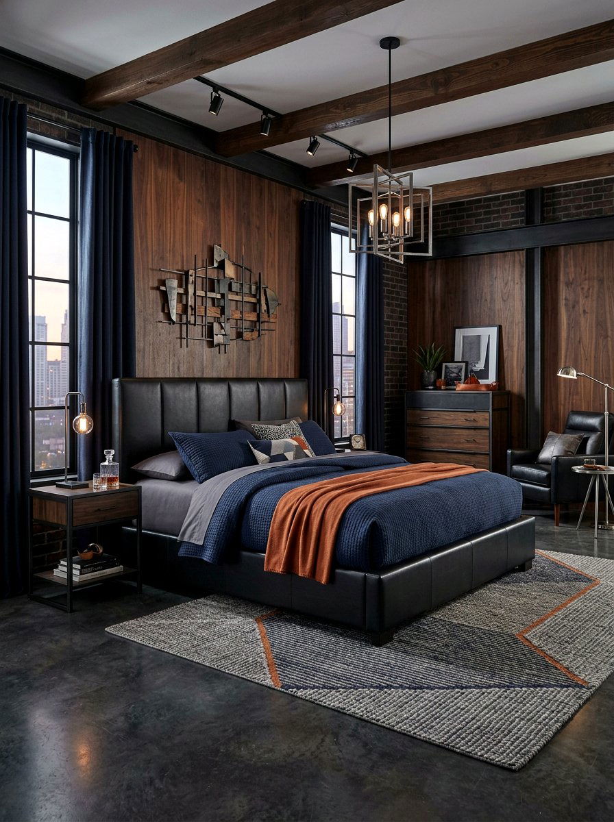 Faux Leather Bed - 30 upholstered bed ideas