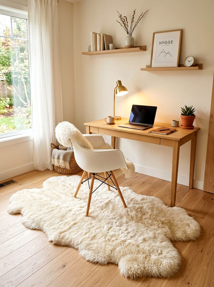Faux Sheepskin Office Rug - 30 office rug ideas