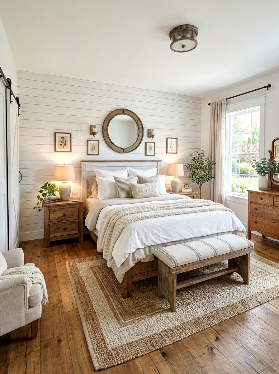 Faux Shiplap Wallpaper - 30 removable wallpaper room ideas