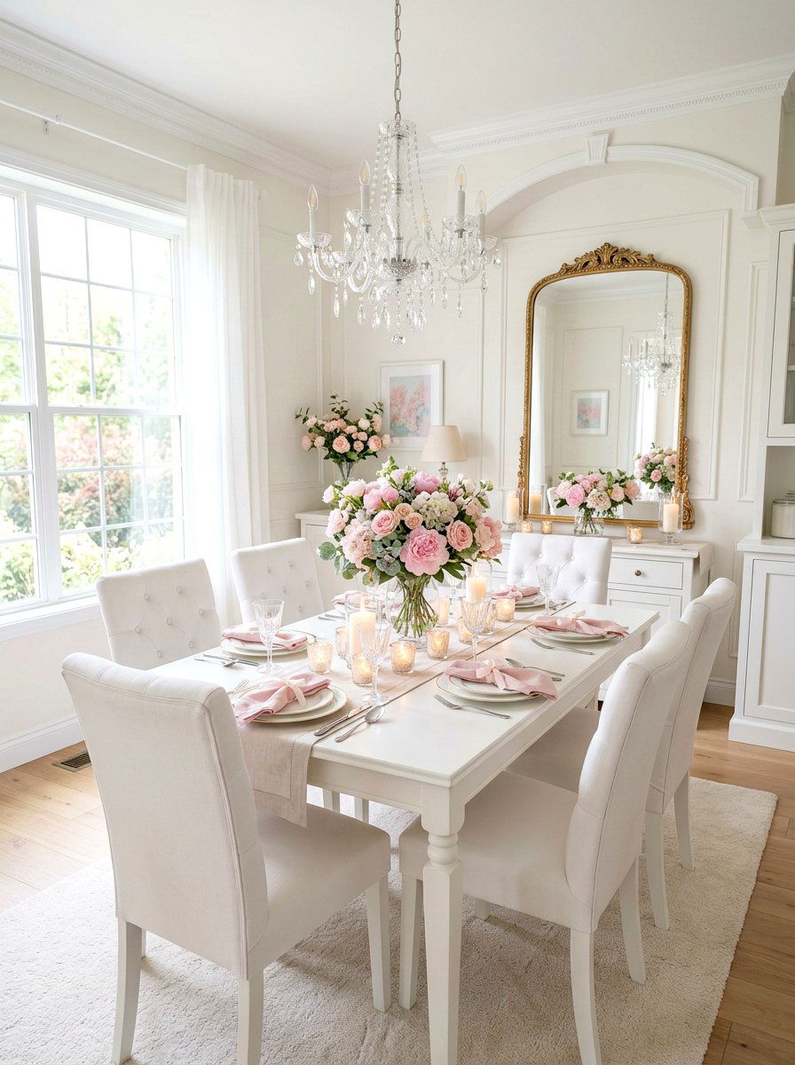 Faux Silk Flowers - 30 candle table runner ideas