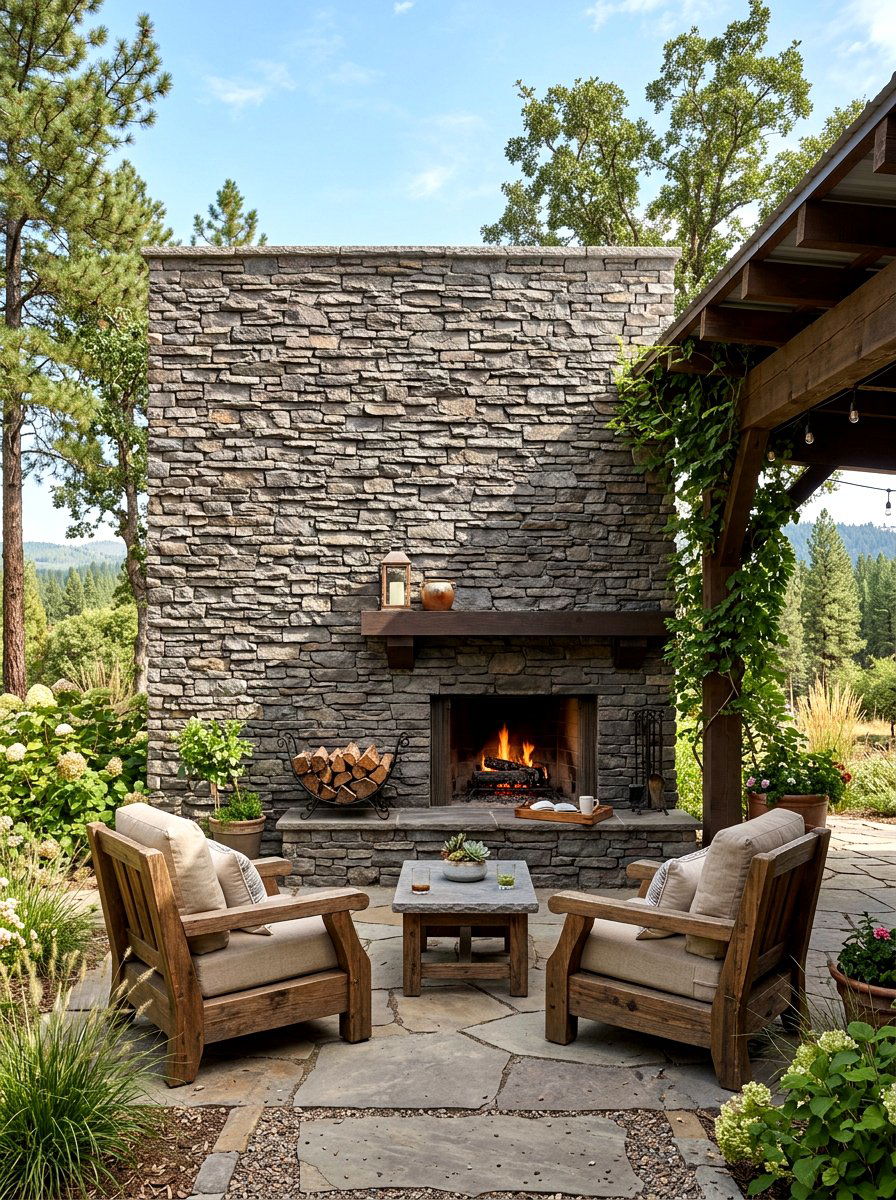 Faux Stone Siding - 30 patio wall decor ideas