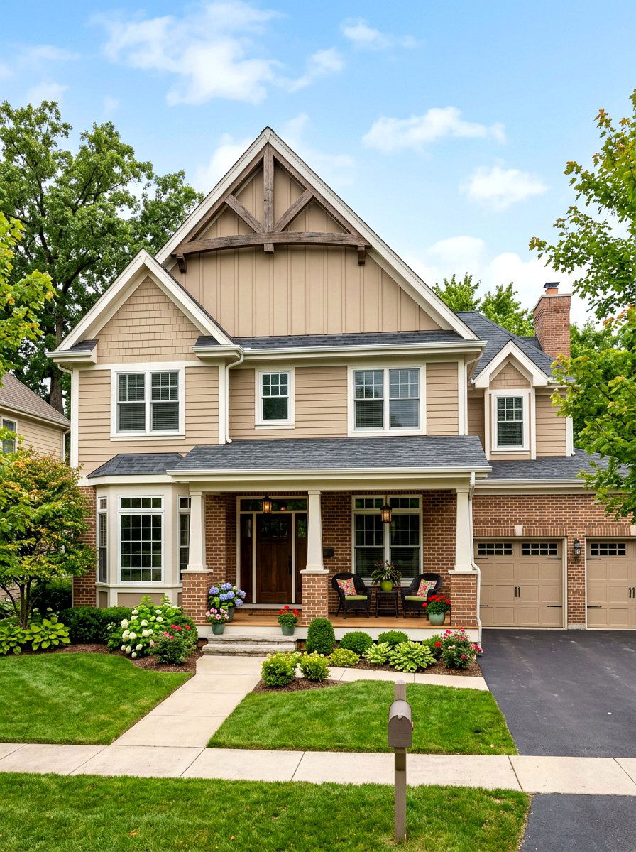 Faux Wood Beam - 30 gable accent ideas
