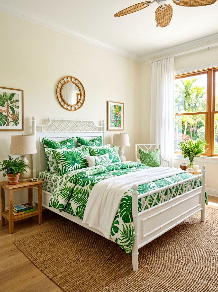 Faux bamboo bed frames - 30 chinoiserie decor ideas