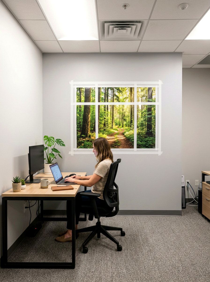 Faux window frame - 30 tape wall art display ideas