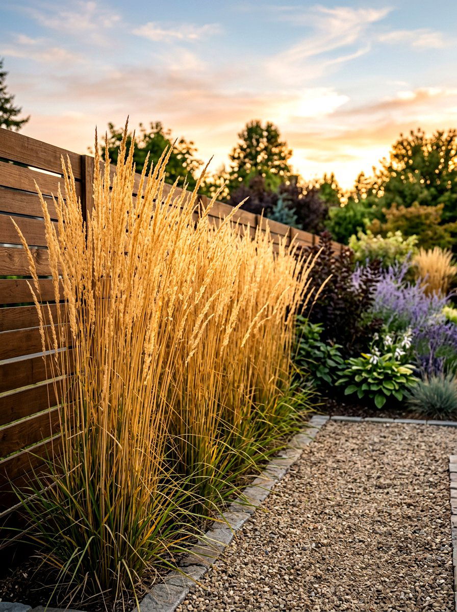 Feather Reed Grass - 30 sensory backyard garden ideas