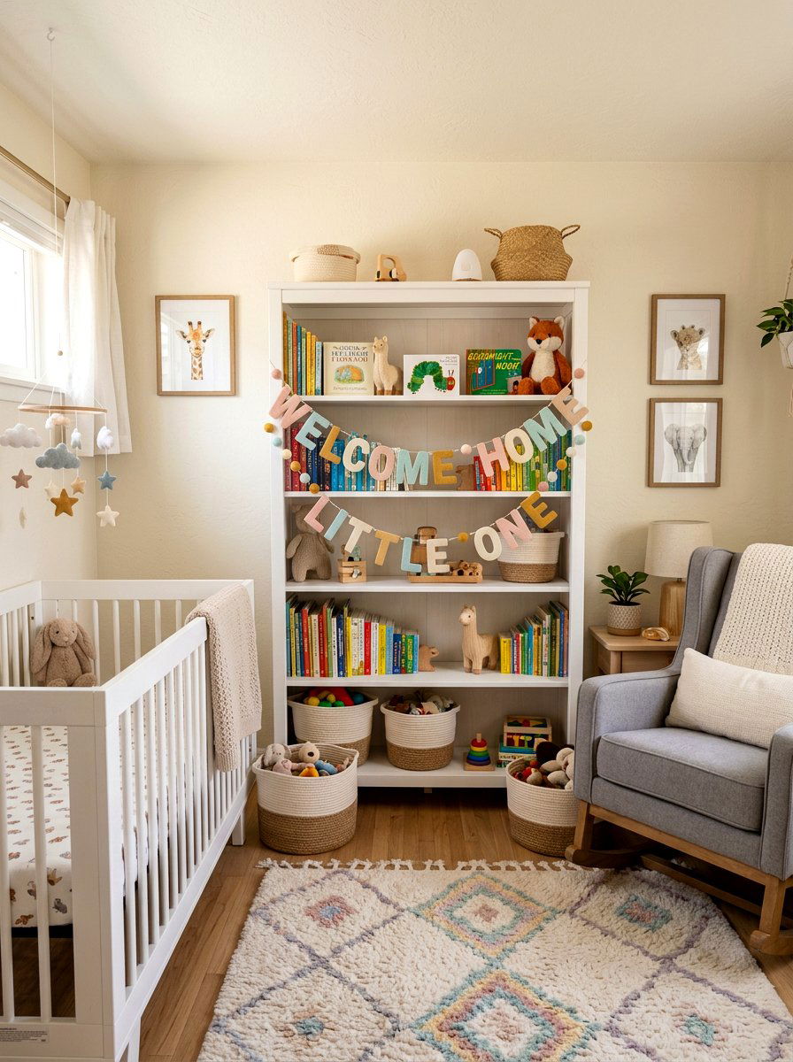 Felt Letter Banner - 30 nursery name wall ideas
