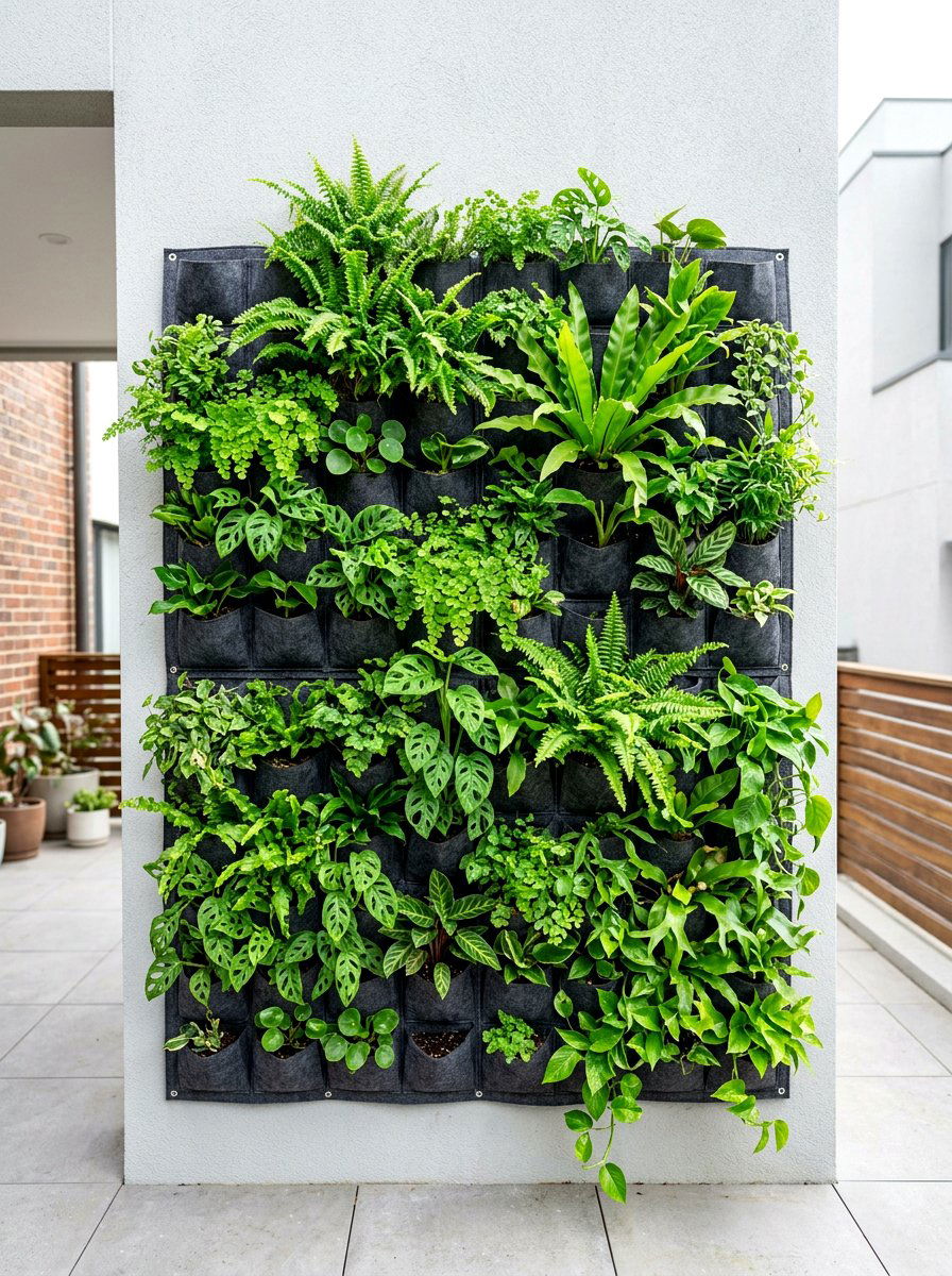 Felt Pocket Planter - 30 budget vertical garden ideas