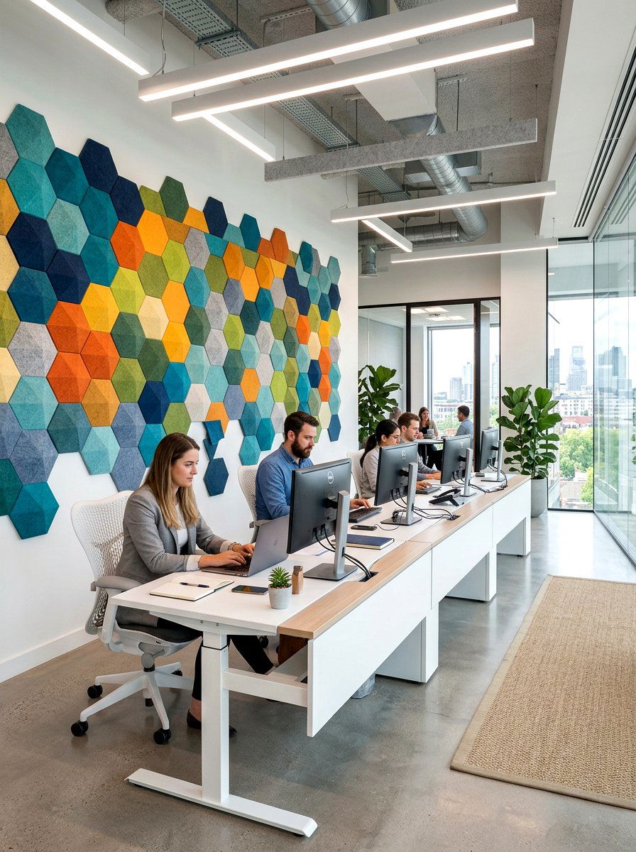 Felt Wall Art - 30 sound dampening office ideas